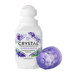 Crystal Essence Mineral Deodorant Roll On Lavender & White Tea 2.25 Oz Pack of 12