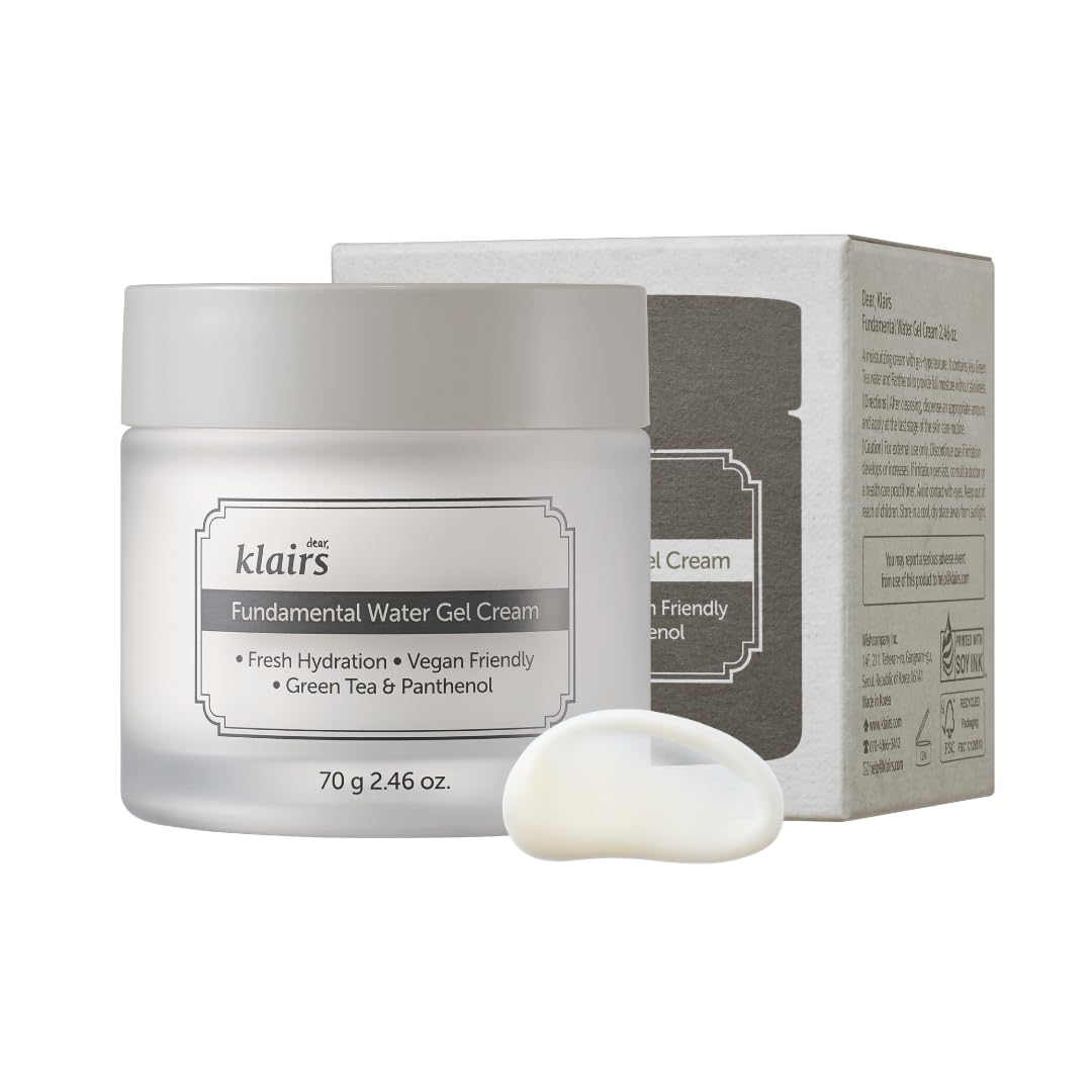DearKlairs Fundamental Water Gel Cream, lightweight, Vegan, Gel-Type Moisturizer - 70 ml