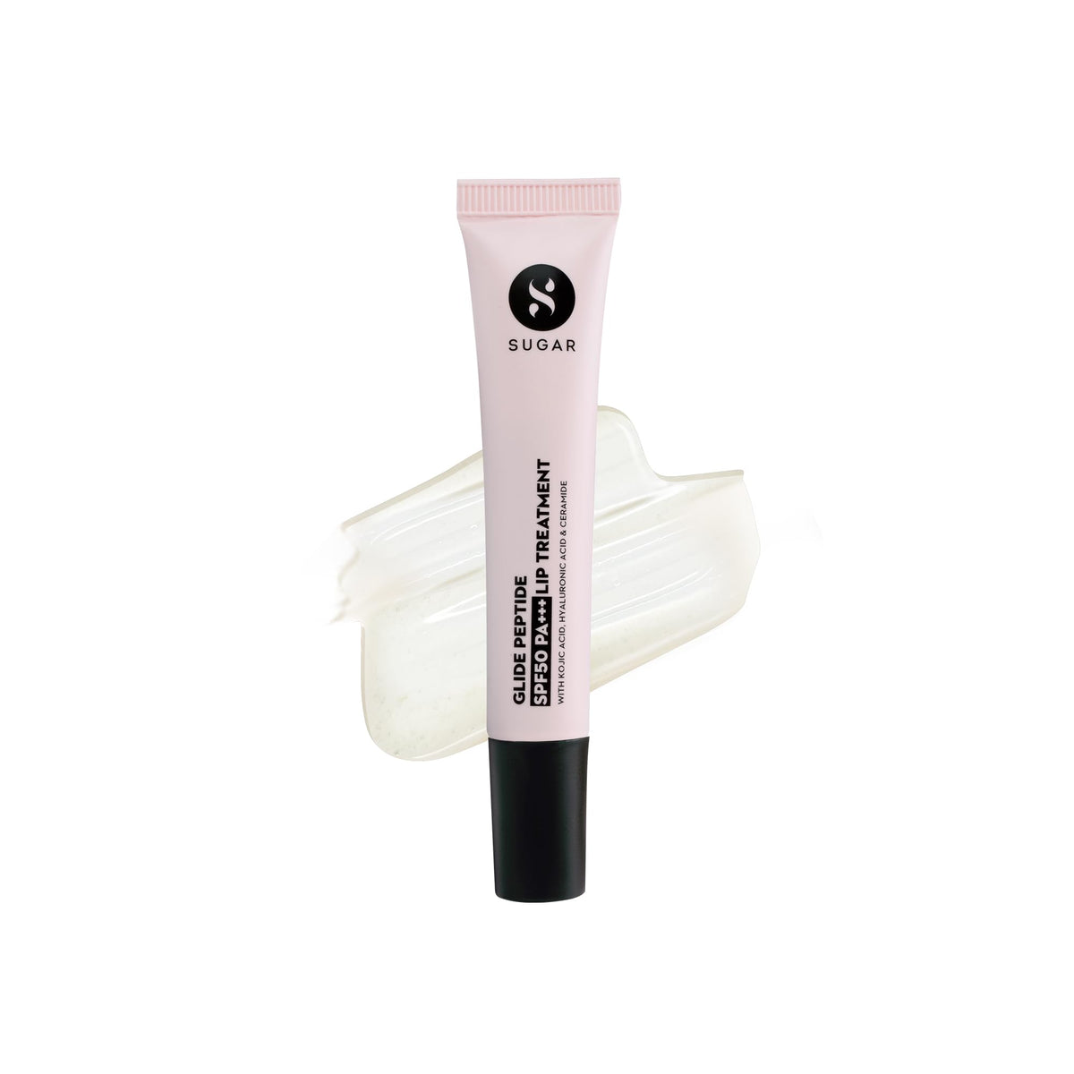 SUGAR Cosmetics Glide Peptide SPF50 PA+++ Lip Treatment | Infused Hyaluronic Acid, Ceramides & Vitamin E | Tinted Lip Balm | 10ml - 01 Coconut Crunch