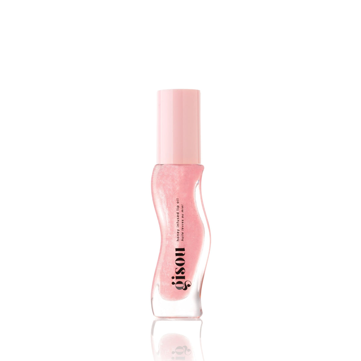 Gisou Honey Infused Hydrating Lip Oil, Nourishing Lip Moisturizer for Dry Lips, High Shine, Smooth Finish, Clear Pink Shimmer Shade, Fresh Watermelon Scent, Watermelon Sugar, 8ml