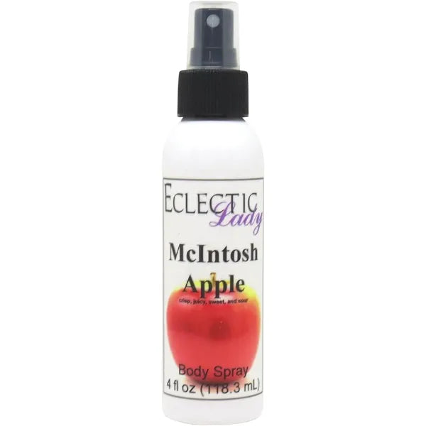 Eclectic Lady McIntosh Apple Body Spray, Double Strength, 2 ounces, Body Mist for Women with Clean, Light & Gentle Fragrance, Cologne with Soft, Subtle Aroma For Daily Use