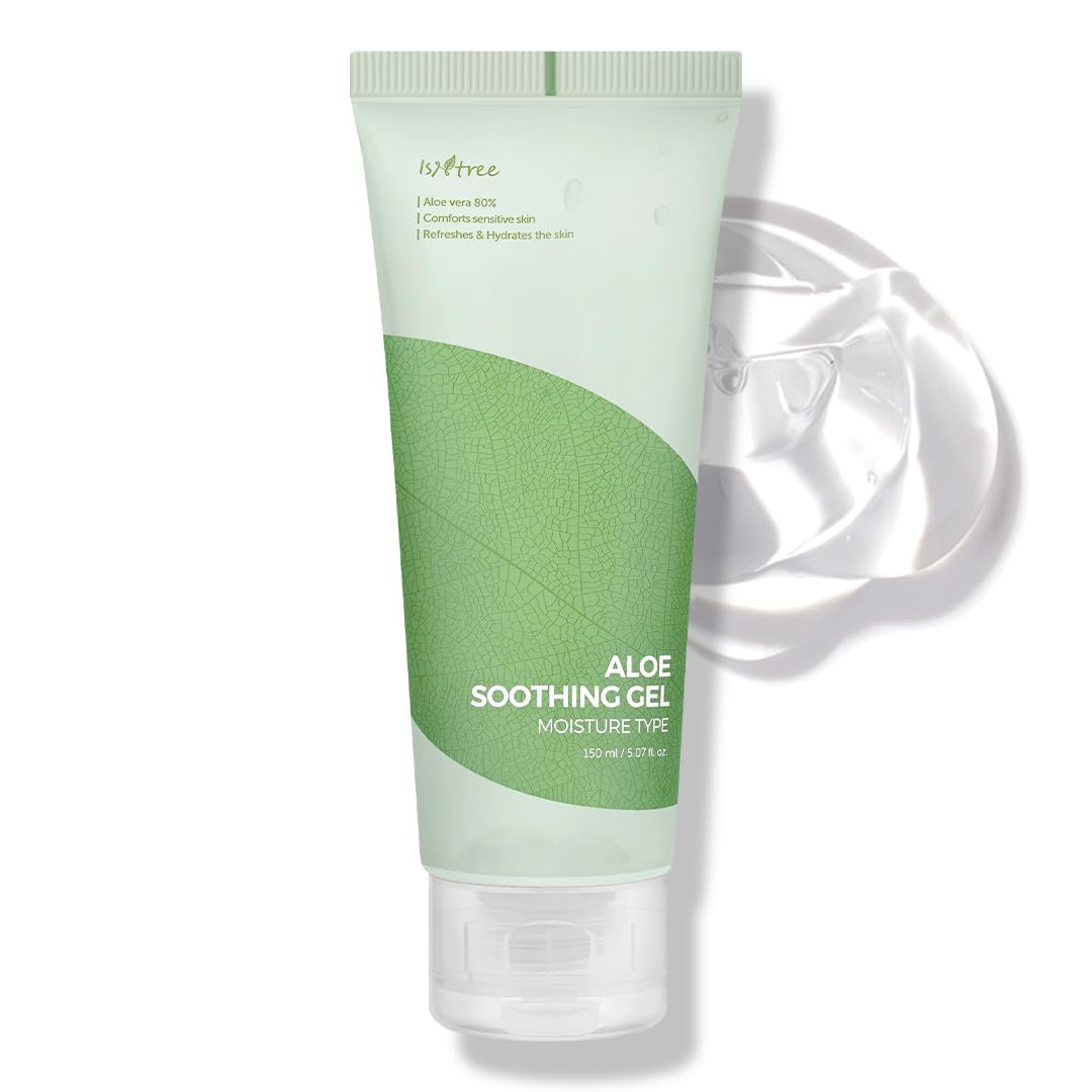 IsNtree Aloe Soothing Gel, Moisture 150ml, 5.07 fl.oz | Aloe vera 80% | Comforts sensitive skin | Refreshes & Hydrates the skin