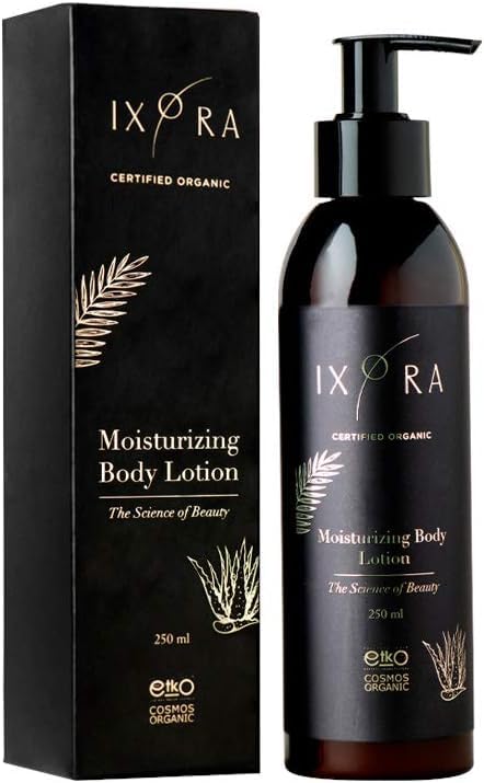 IXORA Moisturizing Body Lotion Enriched with Aloe Vera, Coconut Alkanes, Spearmint oil - GMO Free - Vegan Friendly