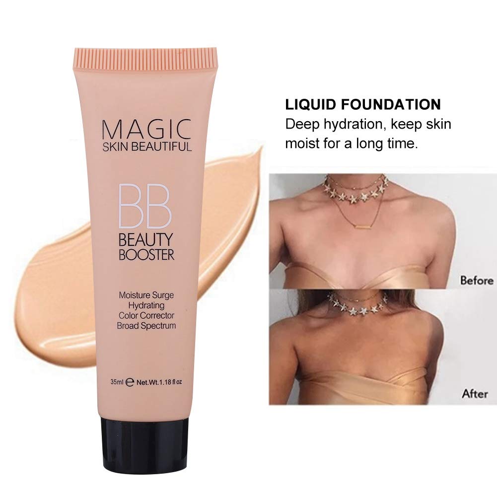 Liquid Foundation Makeup, Base Makeup Brightening Concealer Liquid Foundation Moisturizing Oil Control BB Cream Makeup Foundation(01 Icon)