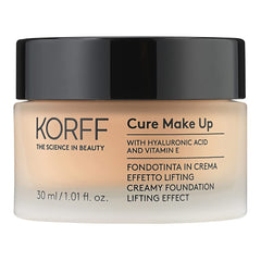 Korff Foundation Cream with Lifting Effect, Medium Coverage with Hyaluronic Acid and Vitamin E, Fondant and Cream, Satin 03 Finish, 30 ml
