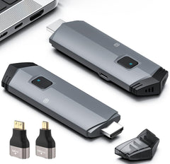 LOVACA 5G Wireless HDMI Transmitter and Receiver, 4K HDMI Extender Plug & Play, 2025 Portable Wireless Adapter Supports 2.4G/5G Dual Band for Streaming Video & Audio from Laptop, PC, TV Box, Projector