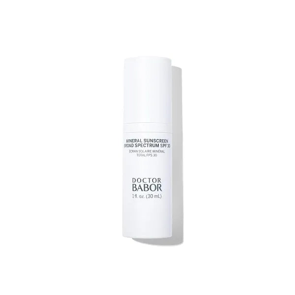 BABOR DOCTOR Solar Defense Mineral Face Sunscreen SPF 30, Physical Protection with No White Cast, Non Tinted Sheer Mineral Coverage for Anti Aging and Wrinkle Defense, Moisturizing Under Makeup, 1 oz.