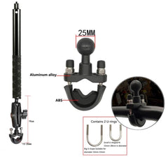 Karessories Motorcycle Selfie Stick Extension Arm Holder 360 Rotation Camera Mount Adjustable for Insta360, GoPro Hero, and other Action Camera (Mount1)