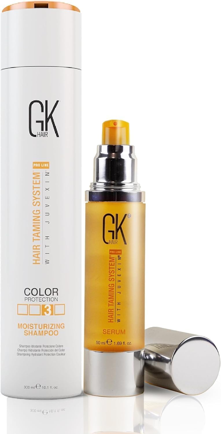 GK HAIR Global Keratin Shampoo Travel Set Duo (Moisturizing Shampoo 300ml with Serum 50ml)