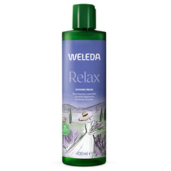 WELEDA Bio Relax XL Vegan Shower Gel - Natural Cosmetics Aroma Shower for Women and Men with Lavender/Bergamot Fragrance - Natural Skin Care Shower Soap for Face and Body Cleansing (1 x 400 ml)