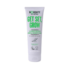 Noughty KMI Brands Get Set, Grow Hair Thickening Conditioner 250 ml, Green Robusta Coffee Beans & Piroctone Olamine to Optimise Scalp Health, Stimulate Roots & Promote Hair Growth, White
