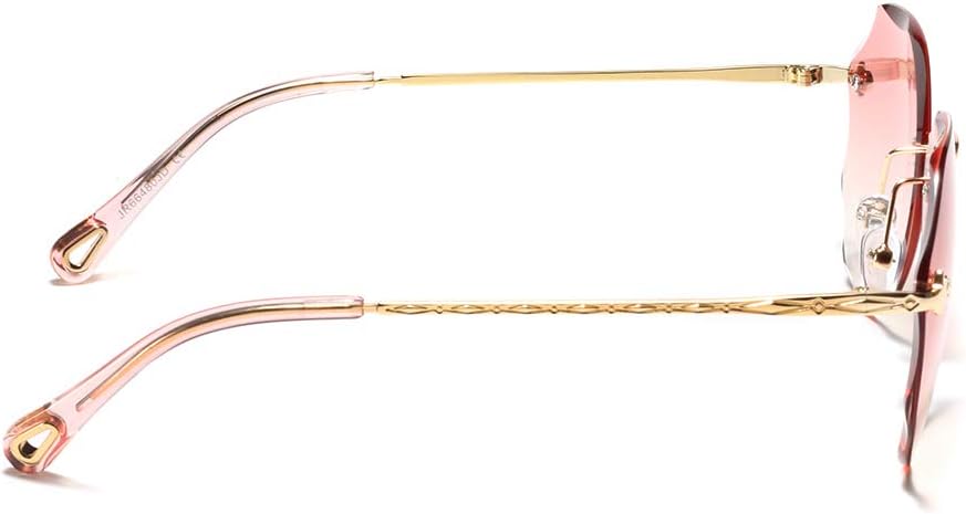 AEVOGUE Sunglasses For Women Oversized Rimless Diamond Cutting Lens Sun Glasses AE0534