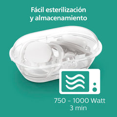 AVENT Philips Ultra Air Soother - 2 x Light, Breathable Baby Soothers for Babies Aged 18 Months Plus, BPA-Free with Steriliser Carry Case (Model SCF349/22)