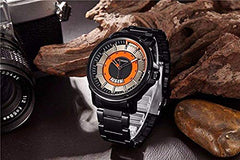 Curren Men's Black Dile Stainless Steel Watch 8229