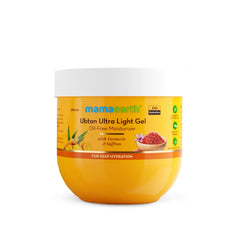 Mamaearth Ubtan Ultra Light Gel Oil-Free Moisturizer For Face, Body and Hands with Turmeric & Saffron for Deep Hydration - 200 ml
