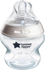 Tommee Tippee Closer to Nature Baby Bottle, Breast-Like Teat with Anti-Colic Valve, 150ml, Pack of 1, Clear