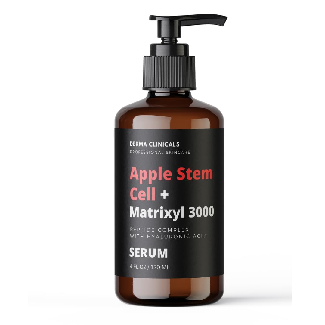 DERMA CLINICALS Apple Stem Cell + Matrixyl 3000 Serum With Hyaluronic Acid, Peptide Serum, Anti-Aging Serum for face, Anti-Wrinkle Serum, Skin Care Product - 4 oz