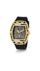 GUESS Men's 44mm Watch - Black Strap Black Dial Black Case