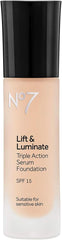 Boots No7 Lift & Luminate Foundation SPF 15 Warm Beige - 1oz Warm Beige