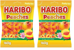 HARIBO Jelly Peaches Sweet and Delicious With Soft & Chewy Texture- 160g (Pack of 2)