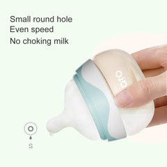 POTATO Breast Milk Baby Bottles for Newborn Baby PPSU Anti Colic Infant Bottles Wide Neck Breast-Like Slow Flow Breastfeeding Toddler Bottles-2pack (2.5oz/pc Blue)