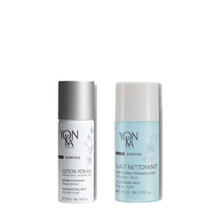 Yonka Lait Nettoyant Travel Size Cleanser and Lotion PS Travel Size Toner Set, Gentle Milk Cleanser & Makeup Remover, Toner for Dry or Sensitive Skin