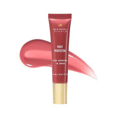 Westmore Beauty Pout Perfector Lip Gloss Intensely Hydrating Sheer Tinted Balm with Hyaluronic Acid & Vitamin E Plumps & Nourishes Dry, Cracked Lips for a High Shine Finish