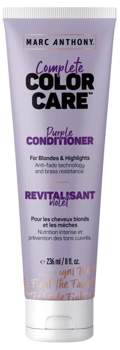 Marc Anthony Complete Color Care Purple Conditioner | Maintains Color For All Blondes, Brass Resistant, Anti-Fade Technology Protection - 236Ml