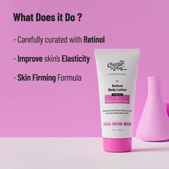 Chemist at Play Anti-Aging Body Lotion with 4% Retinol, Niacinamide & Zemea | Skin Brightening Body Lotion for Dry & Oily Skin | Fights Visible Signs Of Aging | Nourshes Skin 200ml