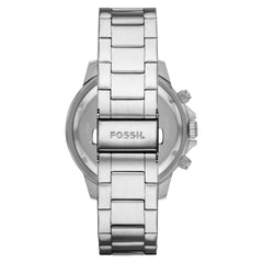 Fossil Mens Bannon Stainless Steel Watch Bq2492, Silver