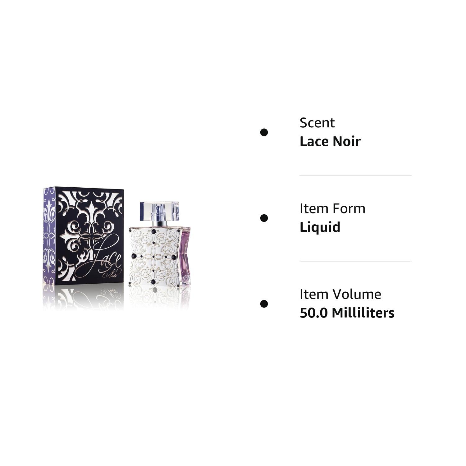 Lace Noir Eau de Perfum by Tru Western, Perfumes for Women - Fruity, Floral Perfume with Notes of Wild Berries, Jasmine, Gardenia, and Citrus - 1.7 oz 50 mL