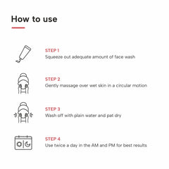 DERMATOUCH Bright & Even Tone Face Wash with Niacinamide, Vitamin E and Kojic Acid | Daily Gentle Face Cleanser For Tan, Pigmentation, Uneven Tone - 30G