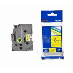 Brother Genuine TZe-641 18mm Standard Laminated Label Tape, Black on Yellow Tape, 8M Length