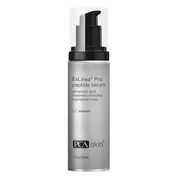 PCA SKIN ExLinea Pro Peptide Serum for Face, Peptide Complex Serum, Helps Lift, Tighten, and Firm Skin and Reduces Wrinkle Depths, Hydrating Anti Aging Serum for Women, 1.0 oz Pump