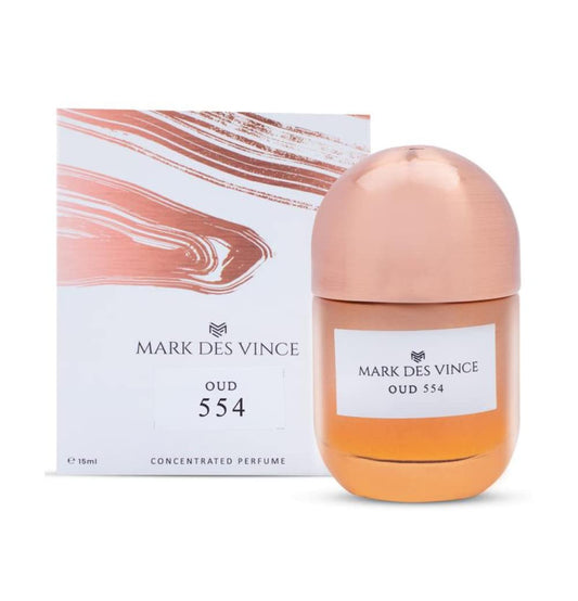Mark Des Vince Oud 554 Concentrated Perfume for Men Women Long Lasting Parfum Fragrance For Unisex, 15ml