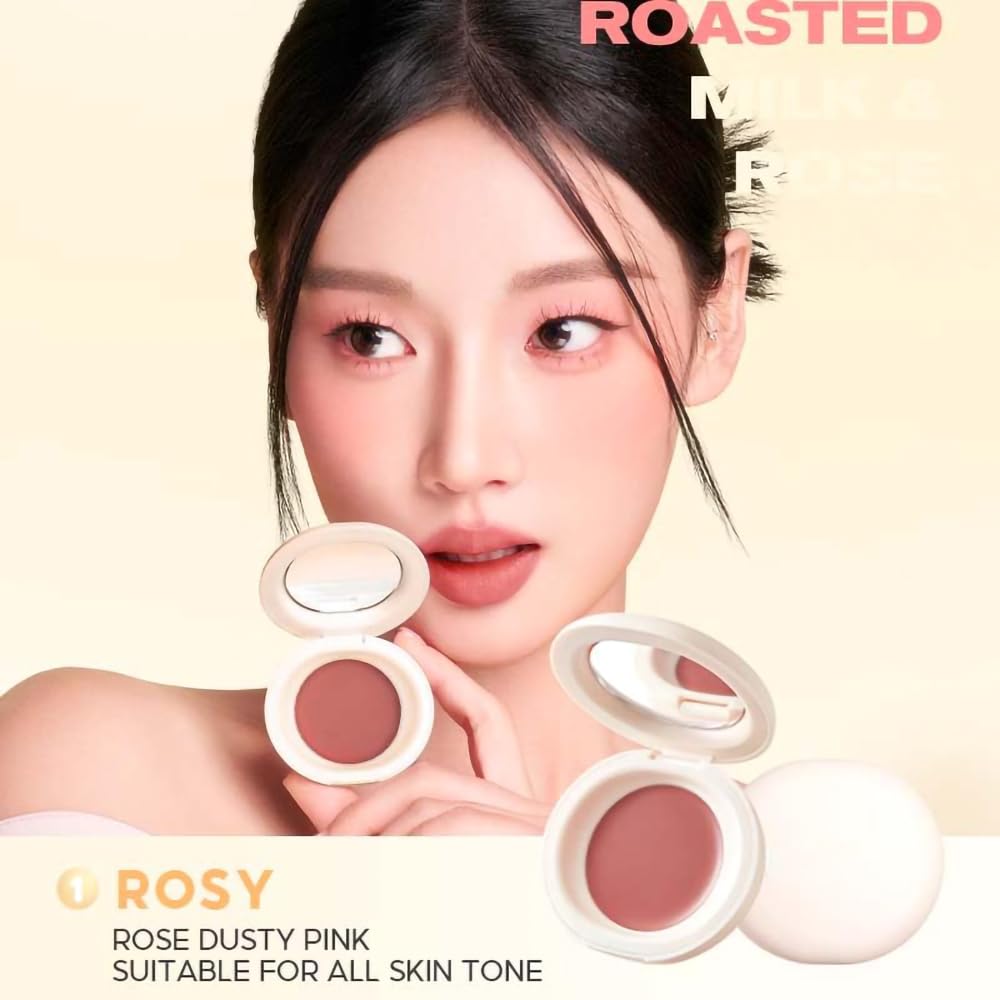 KASTWAVE Cheek Lip Cream Blush, Cream to Gel Blush for Cheeks Eyes Lips Tint (03 SUNSET, 2.5g)