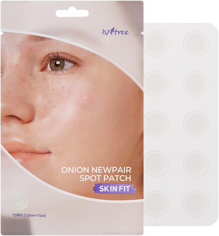 IsNtree Onion Newpair Spot Patch Skin Fit 15 patches (12mmx15ea) | Invisible matte patch | Blemish Care | Ultra-thin tapered edge
