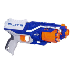 Nerf Disruptor Elite Toy Blaster, 6-Dart Rotating Drum, Includes 6 Official Nerf Elite Darts, Toy for Kids Teens and Adults, Outdoor kids toy, toy for boys & girls, birthday gift toy for kids Ages 8+