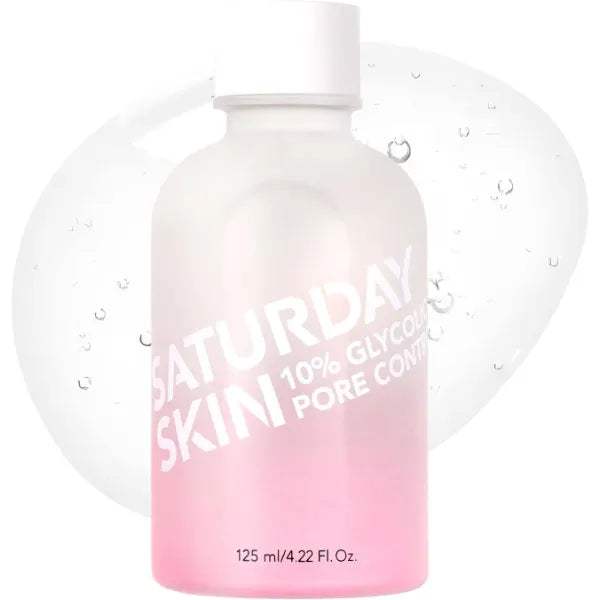 Saturday Skin 10% Glycolic Acid Pore Clarifying Toner – AHA Exfoliating Facial Toner to Cleanse, Refine & Purify Skin