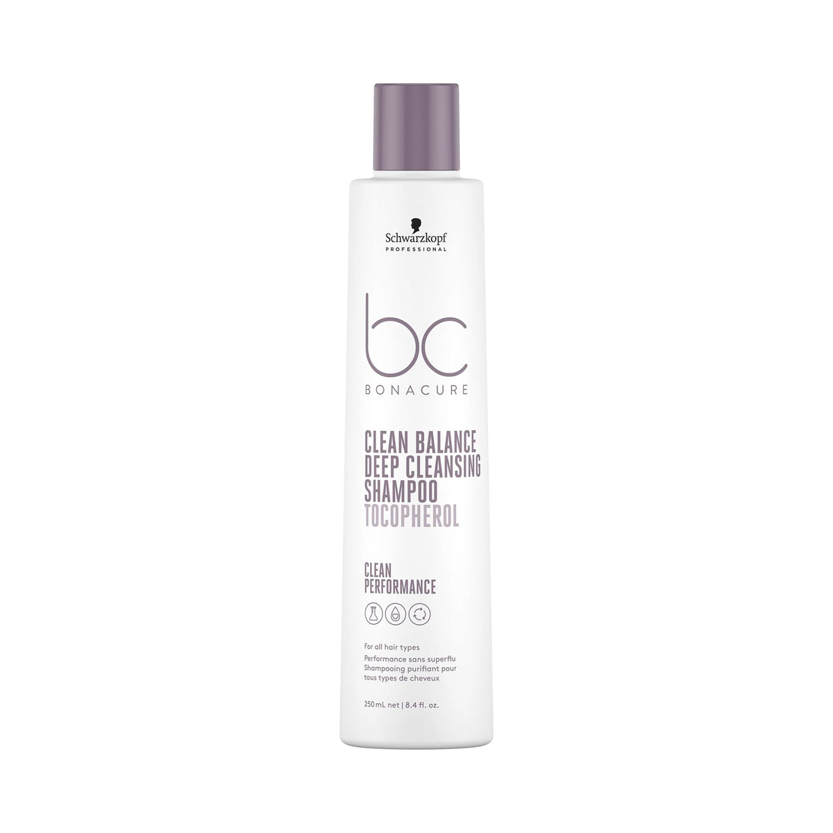 Schwarzkopf Professional Bonacure Clean Balance Deep Cleansing Shampoo with Tocopherol, 250 ml