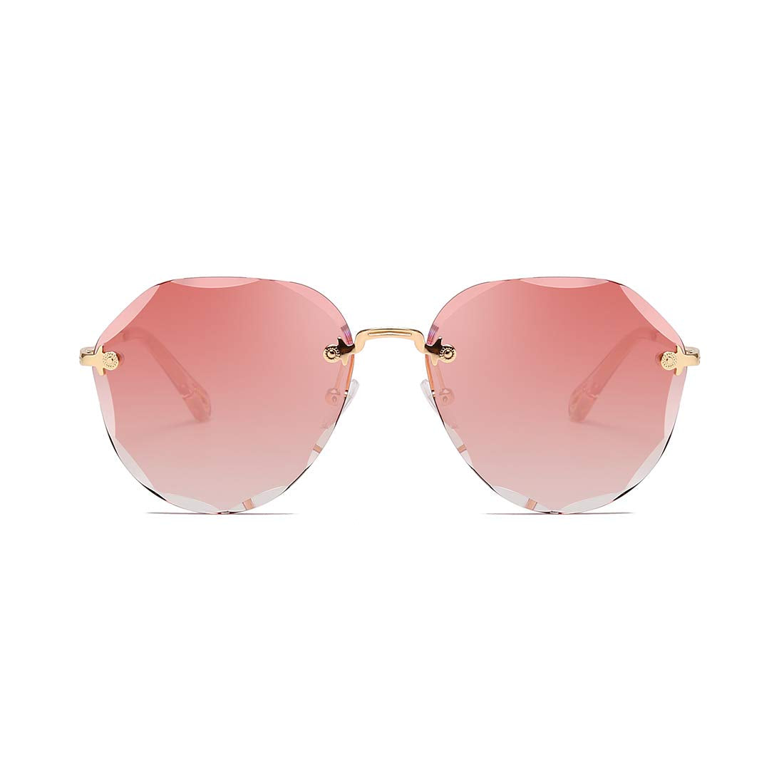 AEVOGUE Sunglasses For Women Oversized Rimless Diamond Cutting Lens Sun Glasses AE0534