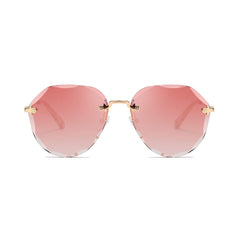 AEVOGUE Sunglasses For Women Oversized Rimless Diamond Cutting Lens Sun Glasses AE0534