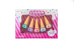 Shush! - Ice Cream Cone 5 Pcs Nail Polish Set, Water Based Nail Polish Set For Age 5+ & Up, Non Toxic and Safe for Kids