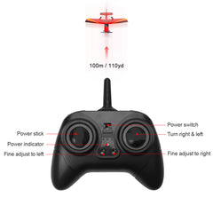HAWK'S WORK 2 Channel RC Airplane, RC Plane Ready to Fly, 2.4GHz Remote Control Airplane, Easy to Fly RC Glider for Kids & Beginners (Red)