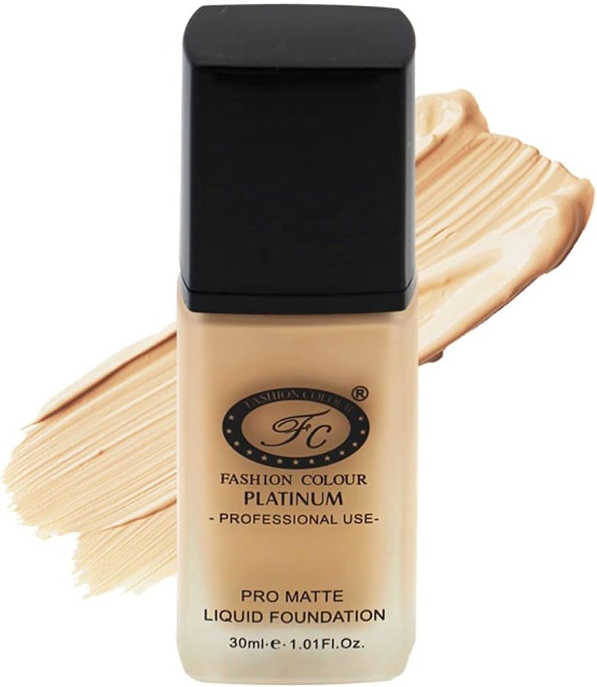 Fashion Colour Pro Matte Liquid Foundation With Full Coverage Waterproof Pro Matte Finish, 30ml (Ivory)