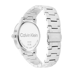 Calvin Klein LINKED BRACELET FOR HIM Men's Watch, Analog - Black & Silver