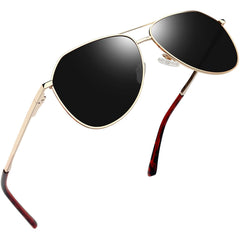 Joopin Sunglasses for Men Women, Polarized Classic Sunglasses Lightweight Metal Frame UV400 Protection