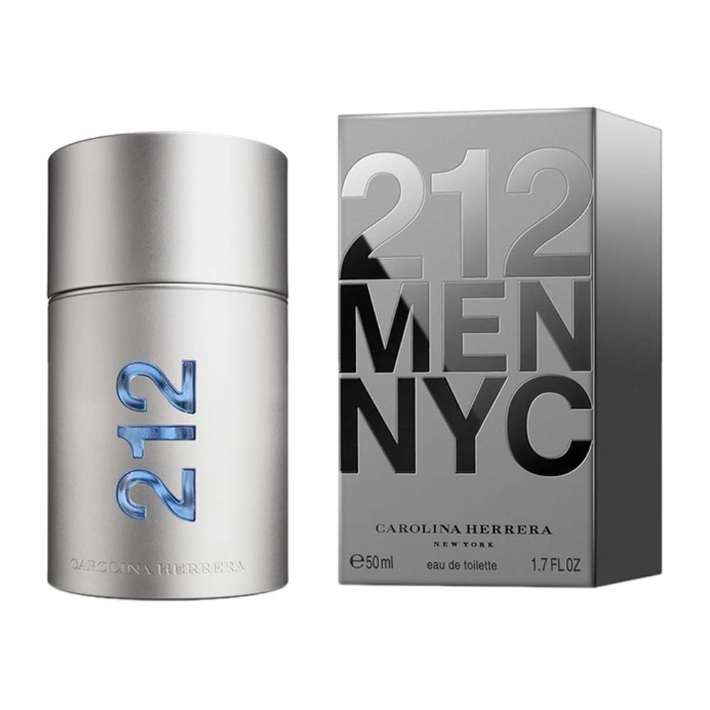 CAROLINA HERRERA Men's 212 Men Eau de Toilette - 50ml (Grey, Free Size)