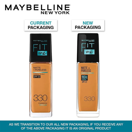 Maybelline New York Fit Me Matte & Poreless Foundation 16H Oil Control with SPF 22-330
