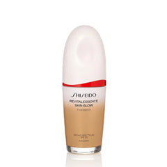 Shiseido RevitalEssence Skin Glow Foundation SPF 30, 350 Maple Buildable, Medium Coverage - 24-HR Hydration & 12-HR Wear Transfer, Crease & Fade Resistant Non-Comedogenic. All Skin Types